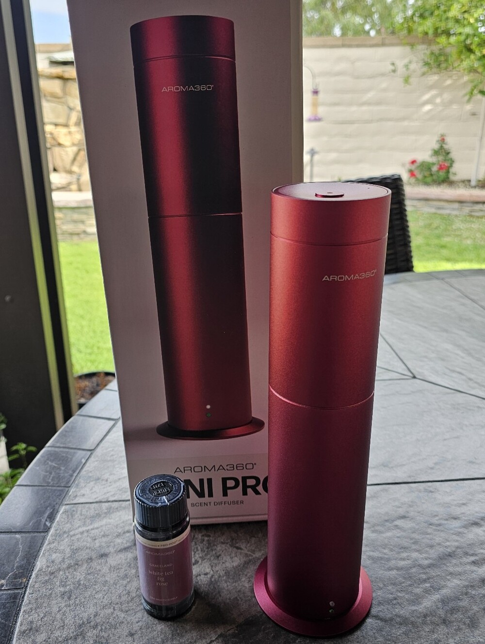 Aroma 360 Mini Pro Smart Diffuser- Metallic Red + Free Graceland Oil